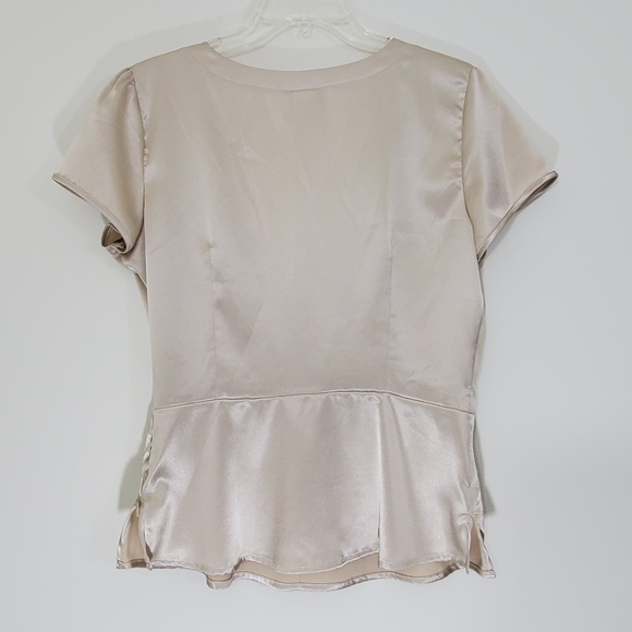 Tailor B Moss silk-look short sleeve blouse size M - Picture 2 of 8